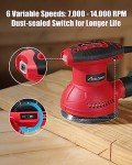 AVID POWER 5-Inch Electric Orbital Sander with 12 Sandpapers