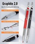 Nicpro 15-Piece Carpenter Pencil Set with Sharpener