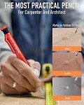 Nicpro 15-Piece Carpenter Pencil Set with Sharpener