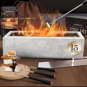 Chandelita Bioethanol Tabletop Fireplace for Indoors & Outdoors