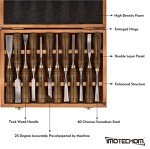 12-Piece Wood Carving Chisel Set with Box