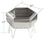 15" Portable Hexagon Smokeless Fire Pit