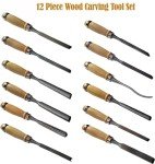 Tuma Crafts 12-Piece Wood Carving Chisel Set