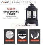 Outdoor Fire Pit with Removable Grill and Screen