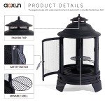 Outdoor Fire Pit with Removable Grill and Screen