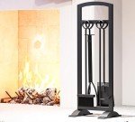 Kingson 5-Piece Wrought Iron Fireplace Tool Set
