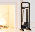 Kingson 5-Piece Wrought Iron Fireplace Tool Set