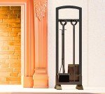 Kingson 5-Piece Wrought Iron Fireplace Tool Set