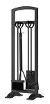 Kingson 5-Piece Wrought Iron Fireplace Tool Set