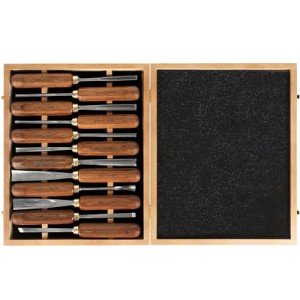 12-Piece Carving Chisel Set with Wooden Box