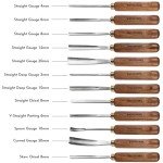 12-Piece Carving Chisel Set with Wooden Box