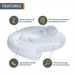 20' Dust Collection Hose with Key Hose Clamps