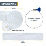 20' Dust Collection Hose with Key Hose Clamps