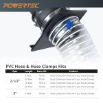 20' Dust Collection Hose with Key Hose Clamps