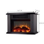 DONYER 1500W Mini Electric Tabletop Heater (Black)