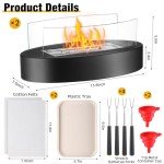 Portable Tabletop Fire Pit with S'mores Maker Set