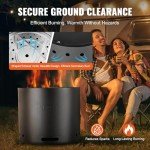 VEVOR Portable Smokeless Fire Pit for Outdoors