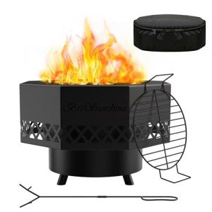 BriSunshine Portable Smokeless Fire Pit & Grill