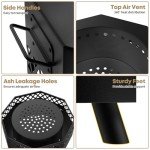 BriSunshine Portable Smokeless Fire Pit & Grill