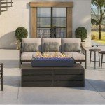 28-Inch Propane Fire Pit Table - Carbon Gray