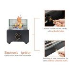 28-Inch Propane Fire Pit Table - Carbon Gray