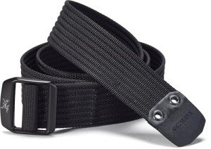 Arc'teryx 38mm Black Webbing Belt with Metal Buckle
