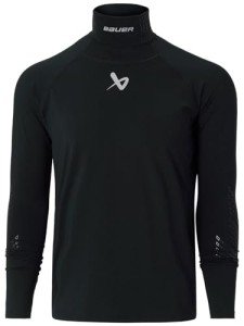 Bauer Hockey Neck Protect Long Sleeve Shirt, Youth, Black