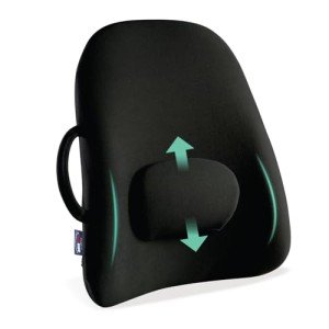Portable Lowback Backrest Support with Lumbar Pillow