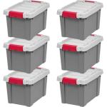 Lockable 5 Gallon Storage Totes - 6 Pack