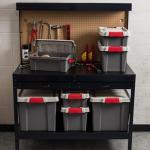 IRIS Lockable 20 Gallon Storage Totes, 6 Pack