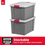 IRIS Lockable 20 Gallon Storage Totes, 6 Pack