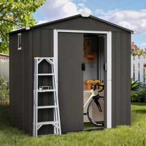 Shintenchi 6x4 FT Waterproof Outdoor Storage Shed