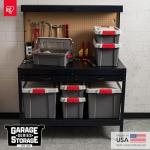 IRIS Lockable 20 Gallon Storage Totes, 6 Pack