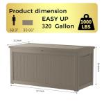 TARKARI 320 Gallon Lockable Outdoor Storage Box