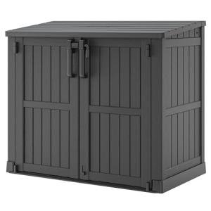 Light Gray Outdoor Resin Storage Shed, 36 Cu. Ft