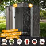 Shintenchi 6x4 FT Waterproof Outdoor Storage Shed