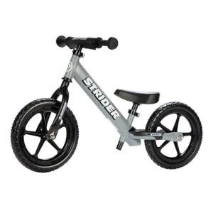 Strider 12” Matte Gray Balance Bike for Kids