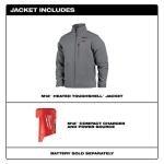 Milwaukee M12 Heated TOUGHSHELL Jacket Kit - Gray