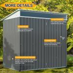 Shintenchi 6x4 FT Waterproof Metal Storage Shed