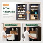 Letaya Lockable 5-Shelf Metal Storage Cabinet