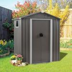 Vongrasig Metal Outdoor Storage Shed with Window