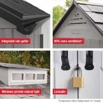 Rubbermaid 7x7 Ft Outdoor Storage Shed - Gray