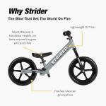 Strider 12” Matte Gray Balance Bike for Kids