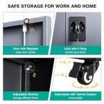 75" Tall Metal Rolling Storage Cabinet with Lock