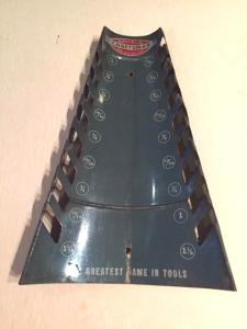 Vintage 6-Tier Metal Wrench Holder Display Rack