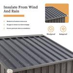 Vongrasig Metal Outdoor Storage Shed with Window