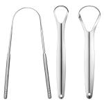 Stainless Steel Tongue Scrapers - 3 Pack