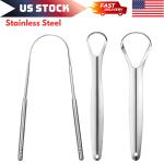 Stainless Steel Tongue Scrapers - 3 Pack