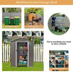 Vongrasig Metal Outdoor Storage Shed with Window