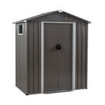 Vongrasig Metal Outdoor Storage Shed with Window